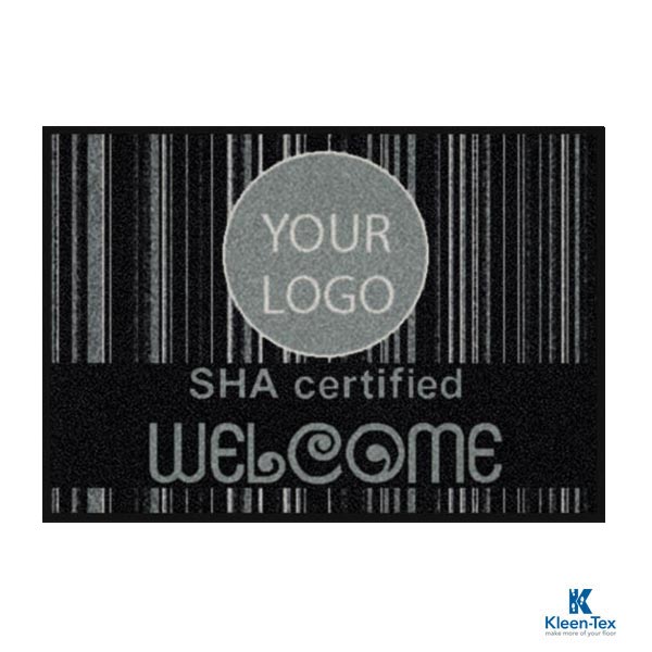 Entrance carpet with printed text SHA Series-GEN6407