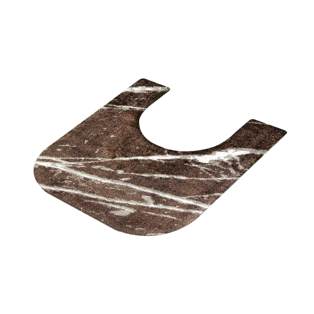 Toilet Mat Marble Brown, bathroom rug, toilet mat