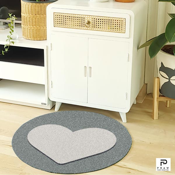 Round Heart Gray