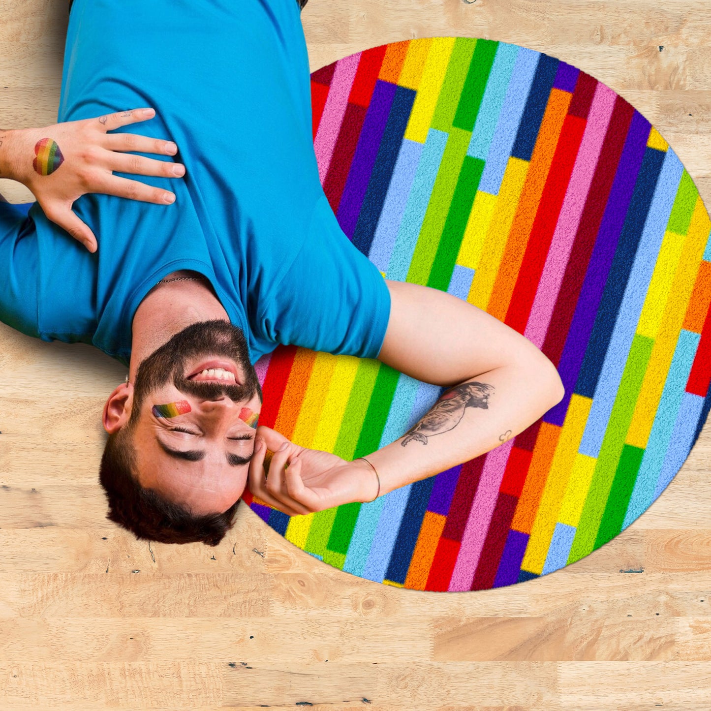 Praw พรมแต่งบ้าน ดีไซน์ Colourful Stripe