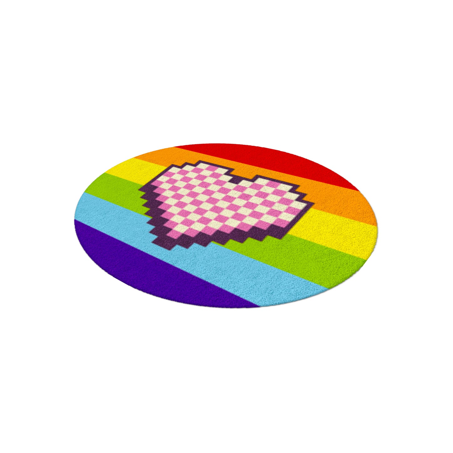Praw พรมแต่งบ้าน ดีไซน์ Heart Checkerboard