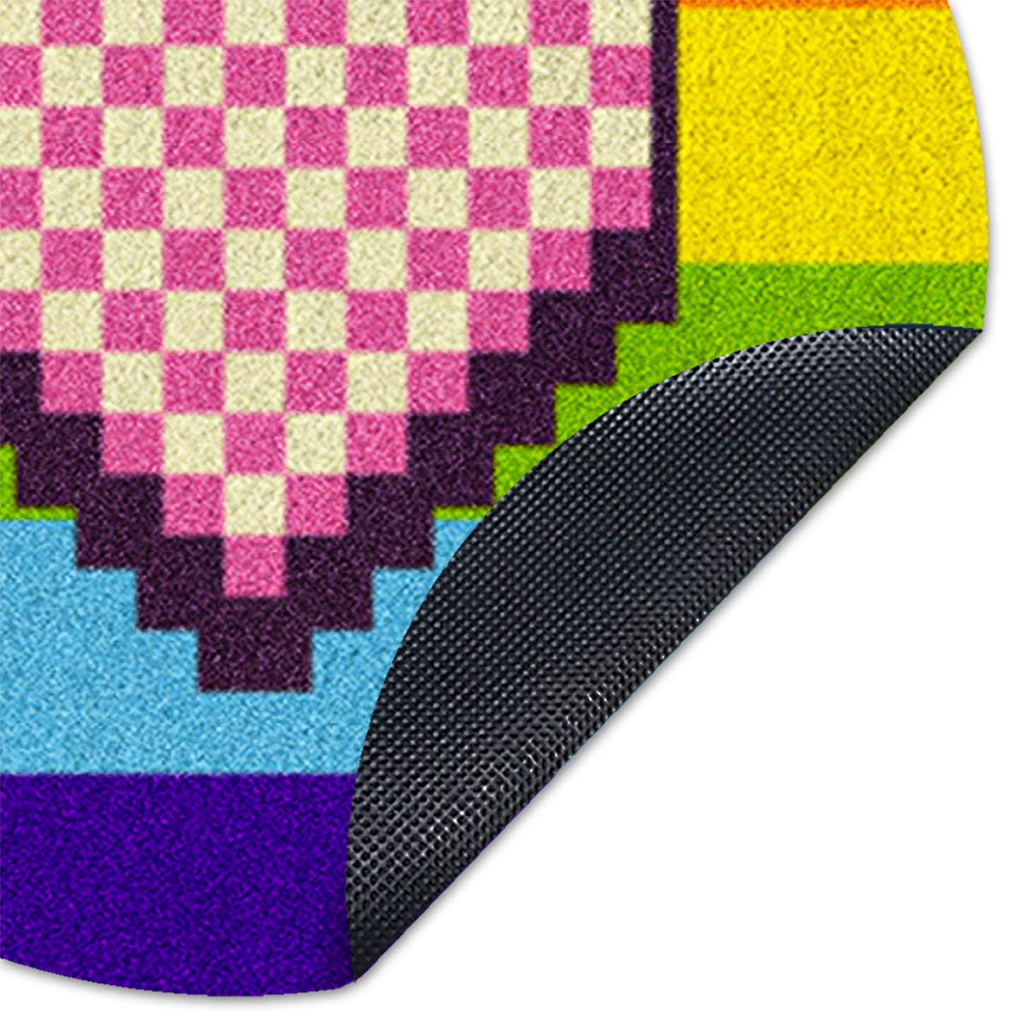 Praw พรมแต่งบ้าน ดีไซน์ Heart Checkerboard