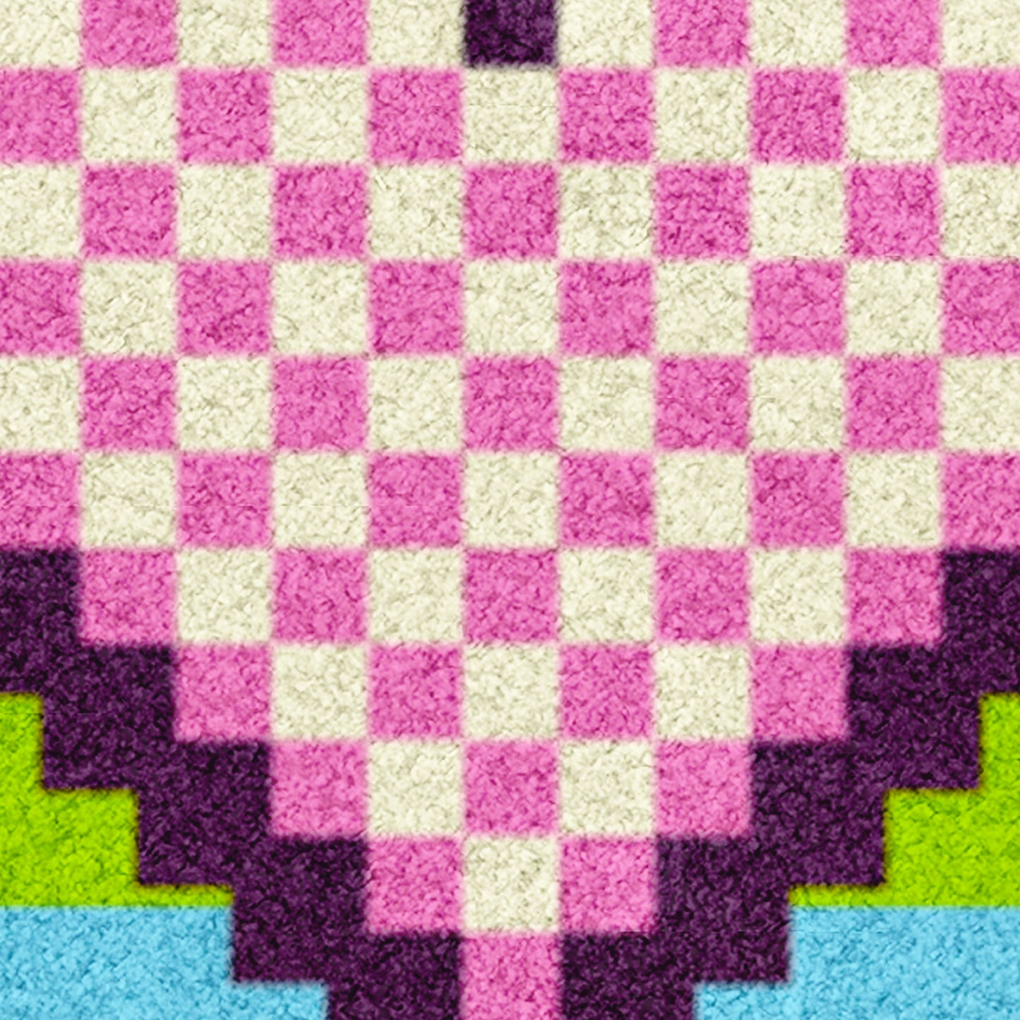 Praw พรมแต่งบ้าน ดีไซน์ Heart Checkerboard
