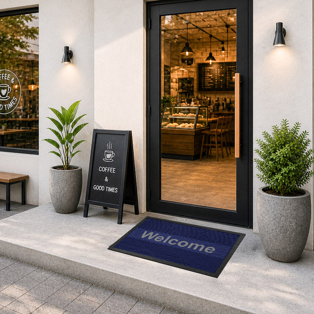 พรมดักฝุ่น Welcome รุ่น Kleen Step (Diamond) -Navy