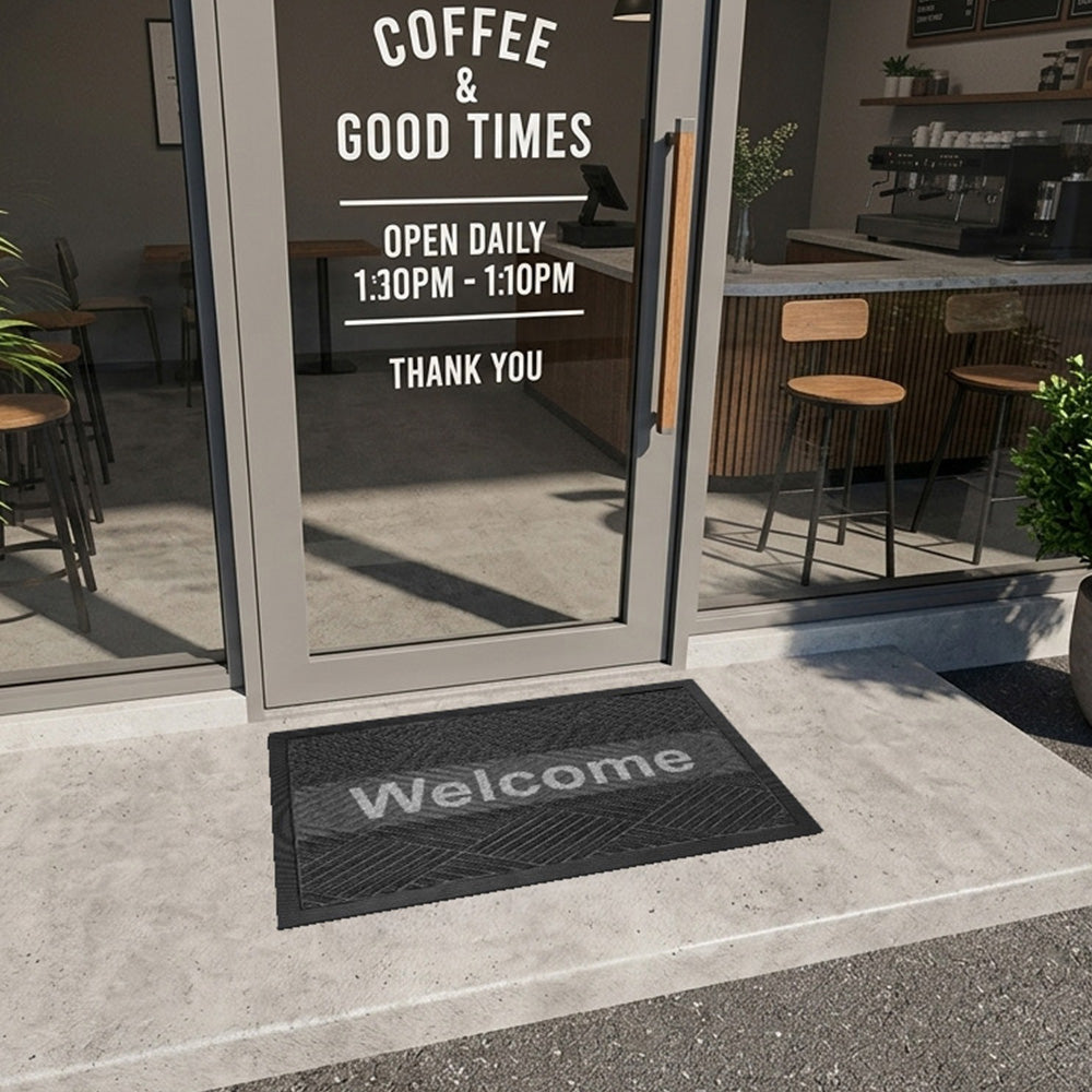 พรมดักฝุ่น Welcome รุ่น Kleen Step (Diamond) - Dark Grey