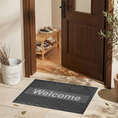 พรมดักฝุ่น Welcome รุ่น Kleen Step (Diamond) - Dark Grey