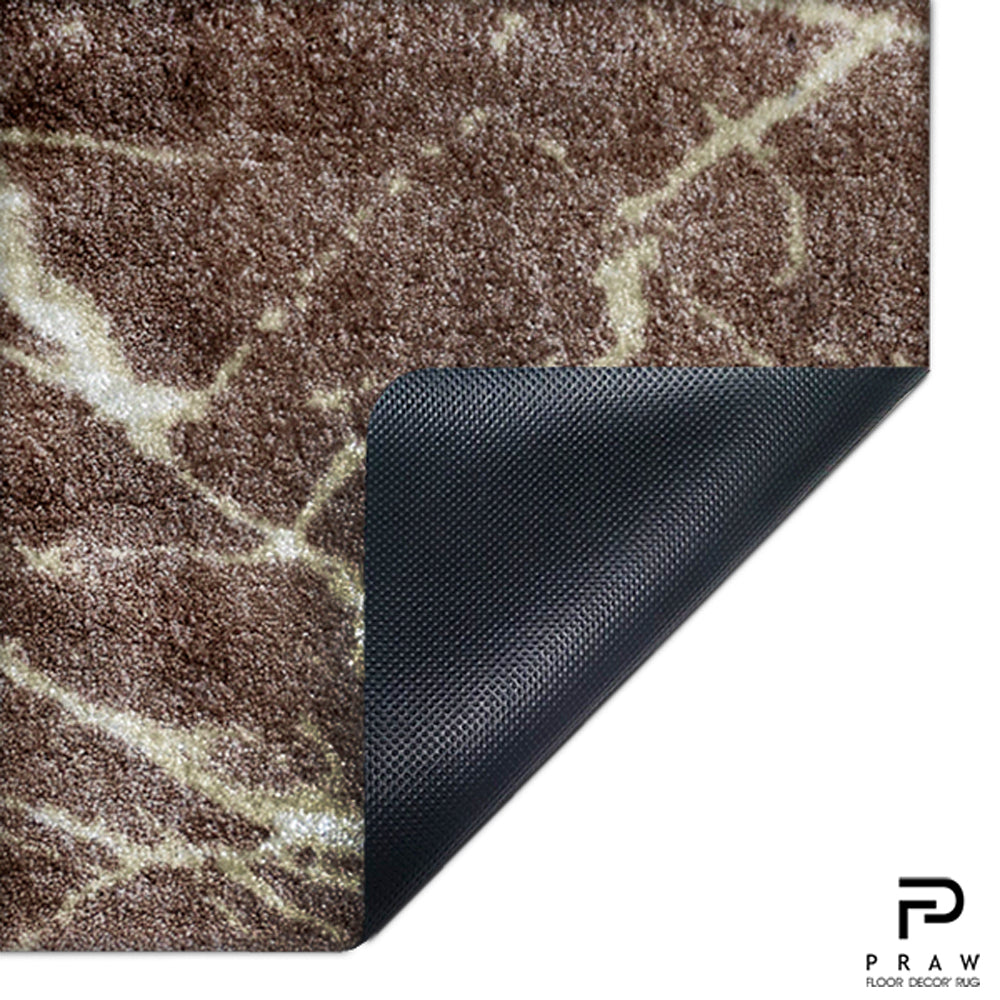 Toilet Mat Marble Brown พรมห้องน้ำ พรมวางหน้าชักโครก