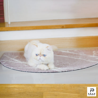 Halfmoon Marble Pink Semicircular Carpet