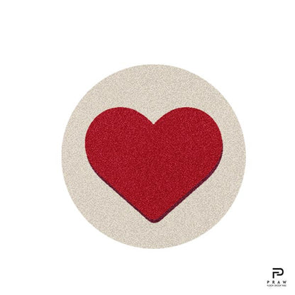 Round Heart Red