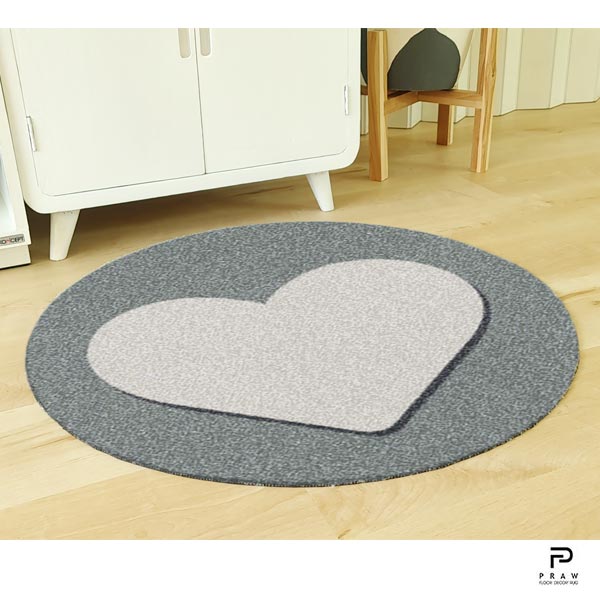 Round Heart Grey