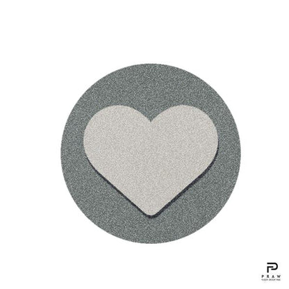 Round Heart Gray 