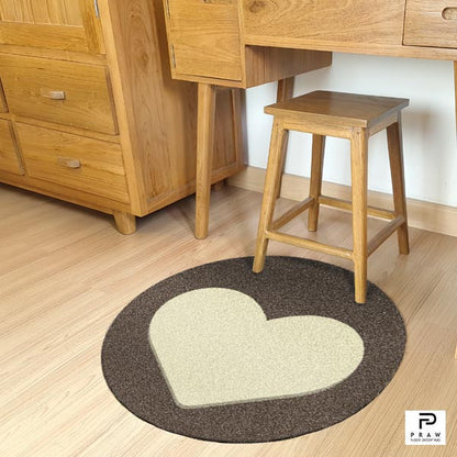 Round Heart Beige