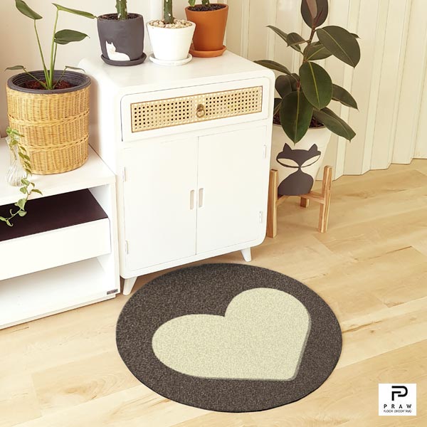 Round Heart Beige