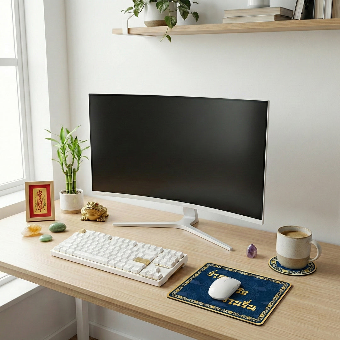 Rich ที่รองเมาส์ ตรุษจีน สำหรับบ้านและคาเฟ่ กันลื่น ซักได้ ทนทาน