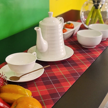 Praw Scot Red - SUB028 แผ่นยางรองจาน แผ่นปูโต๊ะ กันลื่น วัสดุพรีเมี่ยมปลอดภัย