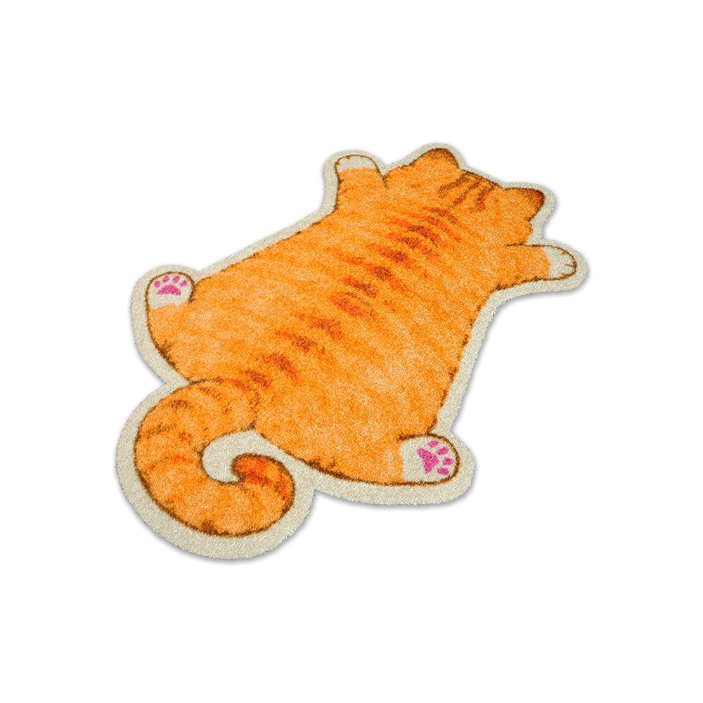 Praw พรมไนลอนทรงน้องแมวส้ม – ดีไซน์ Tabby Orange Cat