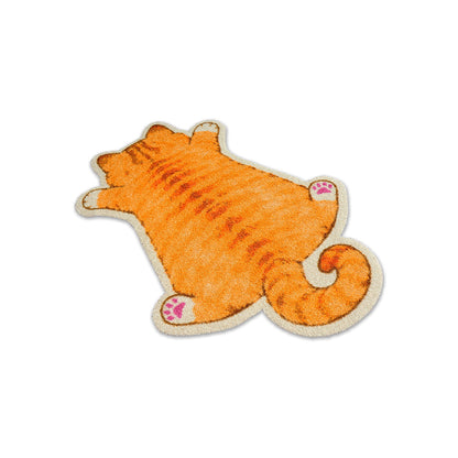 Praw พรมไนลอนทรงน้องแมวส้ม – ดีไซน์ Tabby Orange Cat