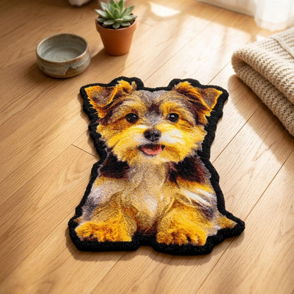 Praw พรมไนลอนทรงน้องหมาสุดคิวท์ – ดีไซน์ Yorkie Puppy