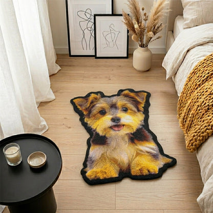 Praw พรมไนลอนทรงน้องหมาสุดคิวท์ – ดีไซน์ Yorkie Puppy
