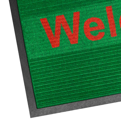 พรมดักฝุ่น Welcome รุ่น Kleen Step (Stripe) - Green / Red