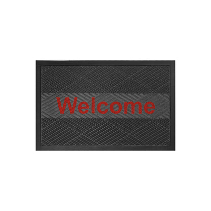 พรมดักฝุ่น Welcome รุ่น Kleen Step (Diamond) -Dark Grey / Red