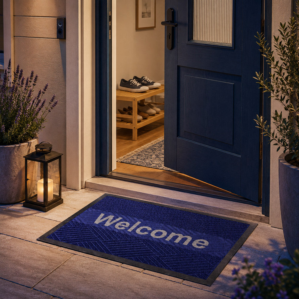 พรมดักฝุ่น Welcome รุ่น Kleen Step (Diamond) -Navy