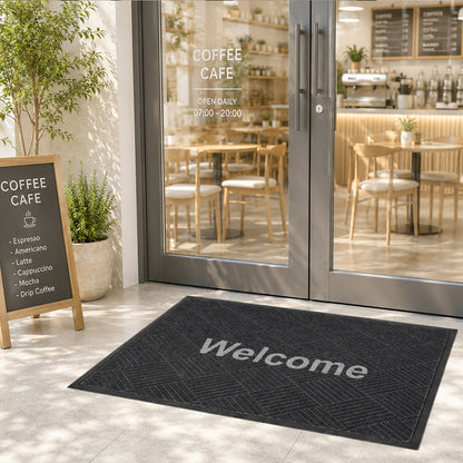 พรมดักฝุ่น Welcome รุ่น Kleen Step (Diamond) - Dark Grey