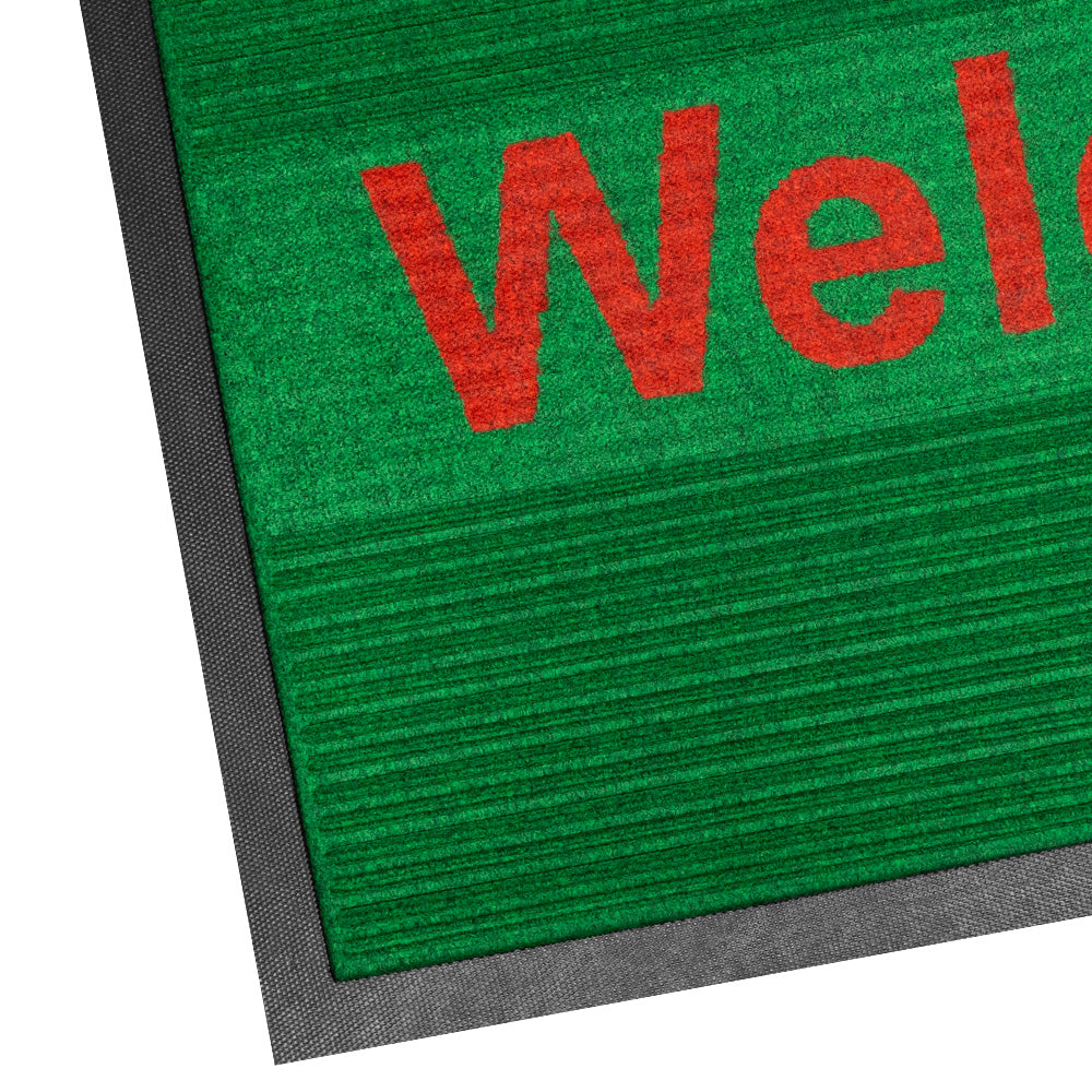พรมดักฝุ่น Welcome รุ่น Kleen Step (Stripe) - Green / Red