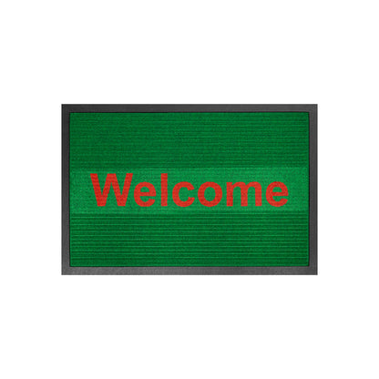 พรมดักฝุ่น Welcome รุ่น Kleen Step (Stripe) - Green / Red